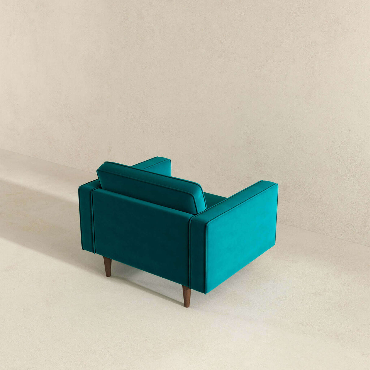 Casey Teal Velvet Lounge Chair by Ashcroft Furniture at Eve Furniture