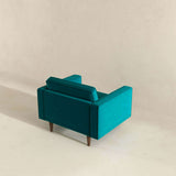 Casey Teal Velvet Lounge Chair by Ashcroft Furniture at Eve Furniture