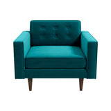 Casey Teal Velvet Lounge Chair by Ashcroft Furniture at Eve Furniture