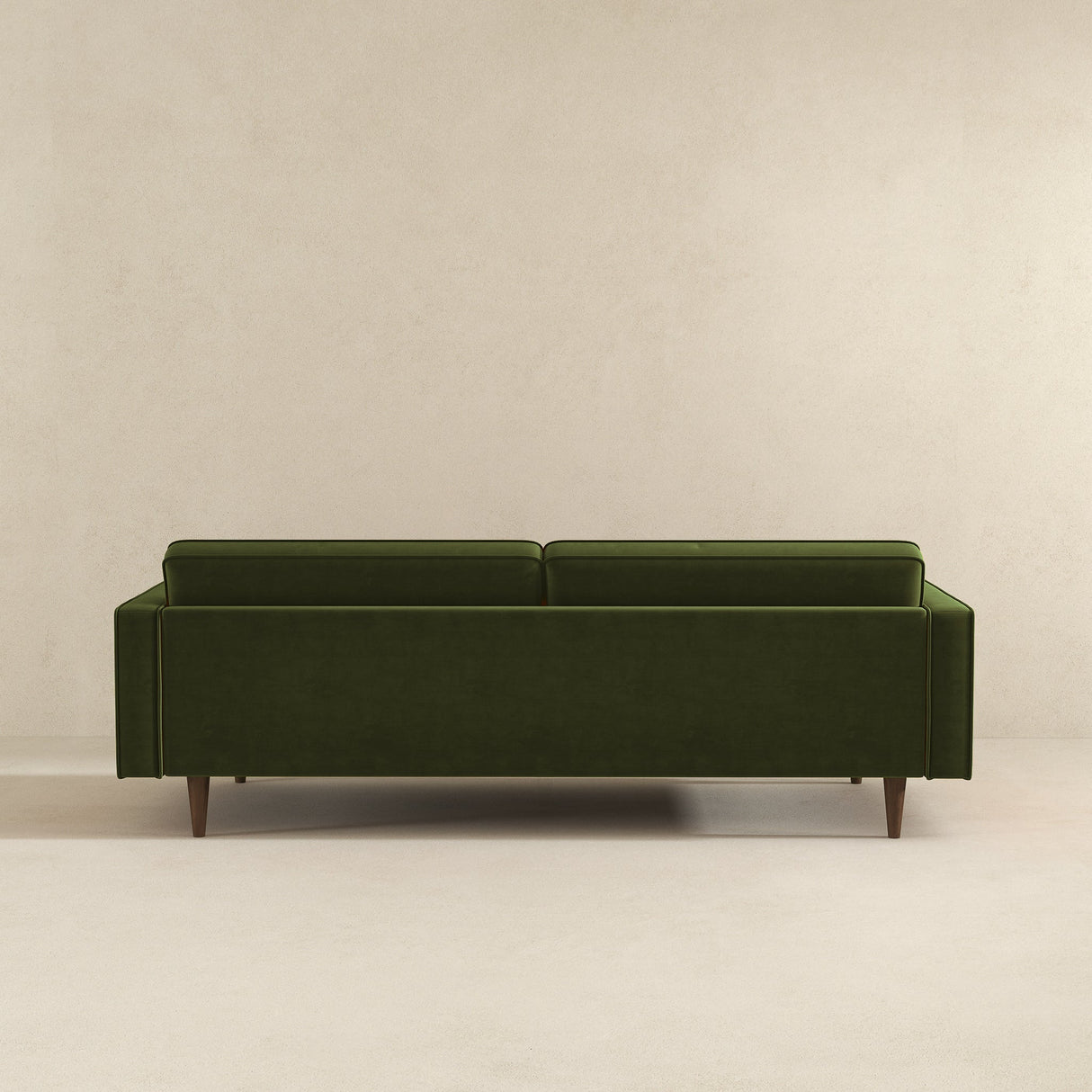 Casey Tufted Back Olive Green Velvet Upholstered Sofa by Ashcroft Furniture at Eve Furniture