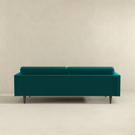 Casey Tufted Back Teal Velvet Upholstered Sofa by Ashcroft Imports at Eve Furniture