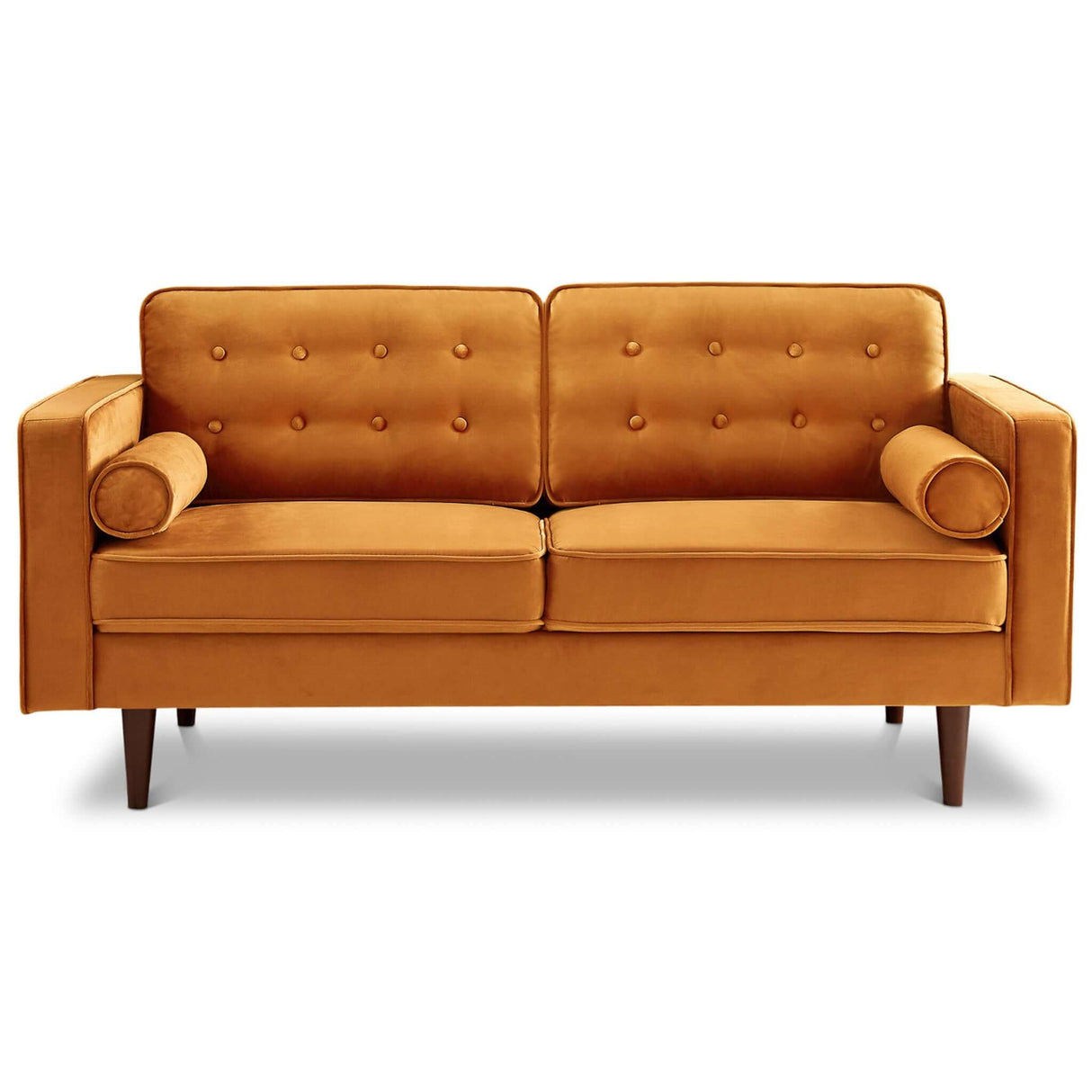 Casey Velvet Loveseat Orange