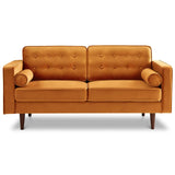 Casey Velvet Loveseat Orange