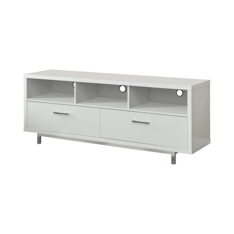 Casey White 2-Drawer Rectangular TV Console by Coaster at Eve Furniture