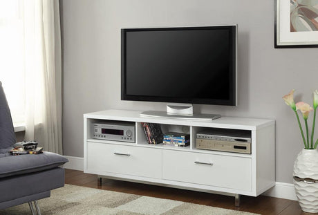 Casey White 2-Drawer Rectangular TV Console by Coaster at Eve Furniture