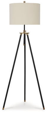 Cashner Black/Gold Finish Floor Lamp