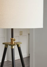 Cashner Black/Gold Finish Floor Lamp by Ashley at Eve Furniture