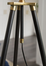 Cashner Black/Gold Finish Floor Lamp by Ashley at Eve Furniture