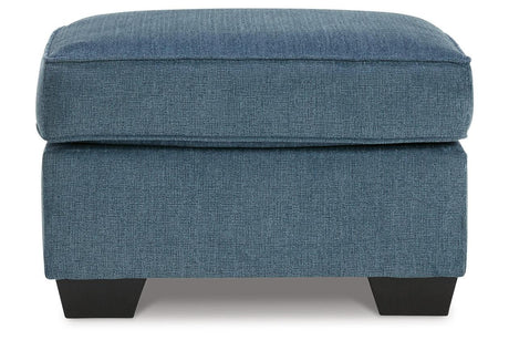 Cashton Blue Chair and Ottoman by Ashley at Eve Furniture