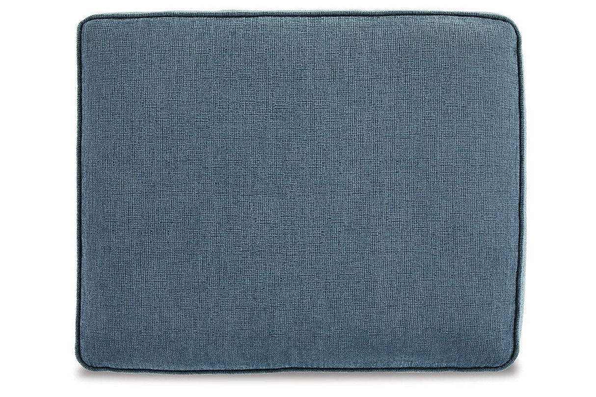 Cashton Blue Chair and Ottoman by Ashley at Eve Furniture