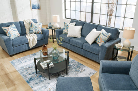 Cashton Blue Living Room Set by Ashley at Eve Furniture