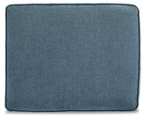 Cashton Blue Ottoman by Ashley at Eve Furniture