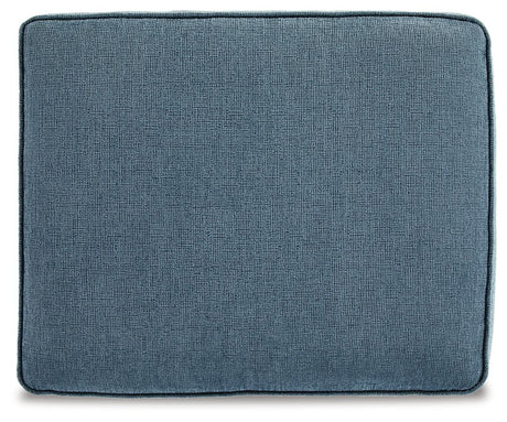 Cashton Blue Ottoman by Ashley at Eve Furniture