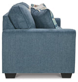 Cashton Blue Queen Sofa Sleeper by Ashley at Eve Furniture