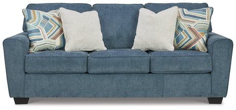 Cashton Blue Sofa by Ashley at Eve Furniture