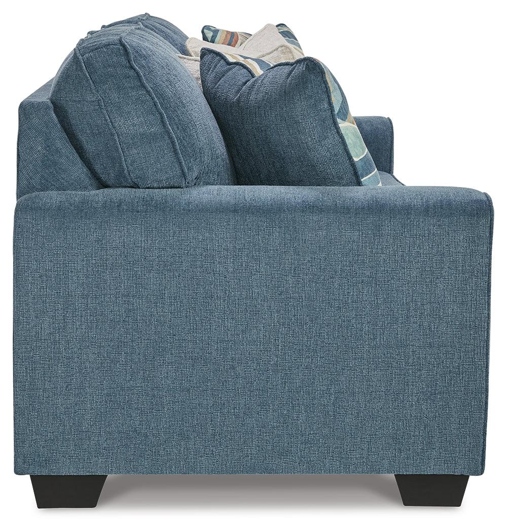 Cashton Blue Sofa by Ashley at Eve Furniture