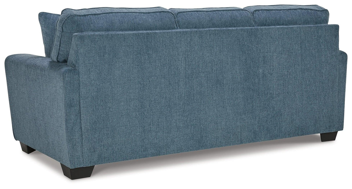 Cashton Blue Sofa by Ashley at Eve Furniture