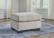 Cashton Ice Ottoman by Ashley at Eve Furniture