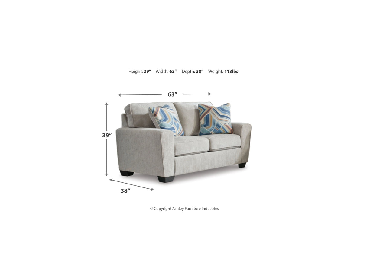 Cashton Ice Sofa and Loveseat by Ashley at Eve Furniture