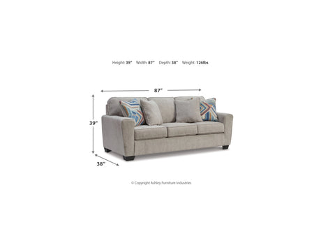 Cashton Ice Sofa and Loveseat by Ashley at Eve Furniture