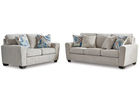 Cashton Ice Sofa and Loveseat by Ashley at Eve Furniture