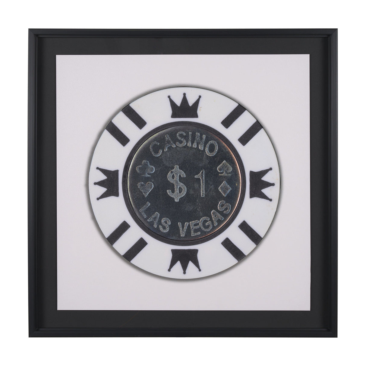 Casino 1 Dollar Vegas Poker Chip By Zap Studio Framed Art Photograph Print under Glass by Mercana at Eve Furniture