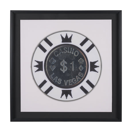 Casino 1 Dollar Vegas Poker Chip By Zap Studio Framed Art Photograph Print under Glass by Mercana at Eve Furniture