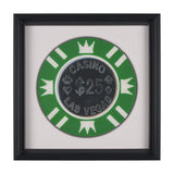 Casino 25 Dollar Vegas Poker Chip By Zap Studio Framed Art Photograph Print under Glass by Mercana at Eve Furniture