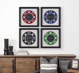 Casino 5 Dollar Vegas Poker Chip By Zap Studio Framed Art Photograph Print under Glass by Mercana at Eve Furniture