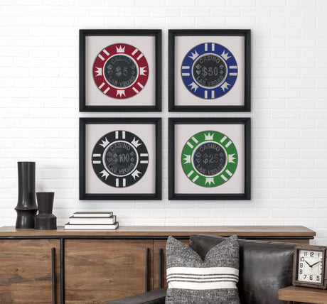 Casino 5 Dollar Vegas Poker Chip By Zap Studio Framed Art Photograph Print under Glass by Mercana at Eve Furniture