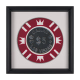 Casino 5 Dollar Vegas Poker Chip By Zap Studio Framed Art Photograph Print under Glass by Mercana at Eve Furniture