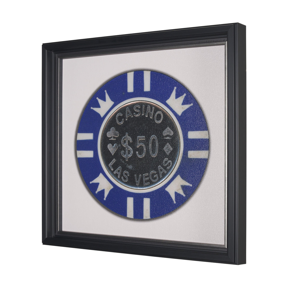 Casino 50 Dollar Vegas Poker Chip By Zap Studio Framed Art Photograph Print under Glass by Mercana at Eve Furniture