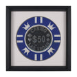 Casino 50 Dollar Vegas Poker Chip By Zap Studio Framed Art Photograph Print under Glass by Mercana at Eve Furniture