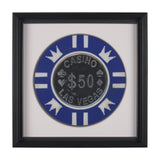 Casino 50 Dollar Vegas Poker Chip By Zap Studio Framed Art Photograph Print under Glass by Mercana at Eve Furniture