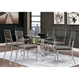 Casper Acrylic Chrome/Black 7-Piece Dining Room Set by Furniture of America at Eve Furniture