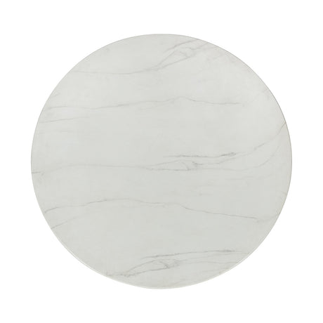 Caspia Snowdrift White/Black 47" Round Outdoor Dining Table by Classic Home at Eve Furniture