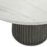 Caspia Snowdrift White/Black Outdoor Dining Table by Classic Home at Eve Furniture