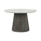 Caspia Snowdrift White/Black Outdoor Dining Table by Classic Home at Eve Furniture