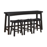 Caspian Black 4-Piece Counter Height Set by Homelegance at Eve Furniture