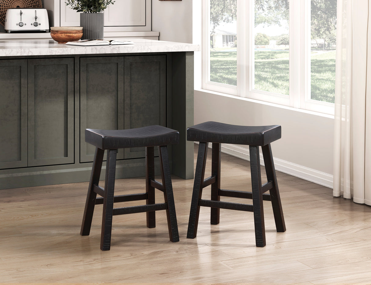 Caspian Black 4-Piece Counter Height Set by Homelegance at Eve Furniture