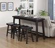 Caspian Black 4-Piece Counter Height Set by Homelegance at Eve Furniture