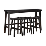 Caspian Black 4-Piece Pack Pub Height Set by Homelegance at Eve Furniture