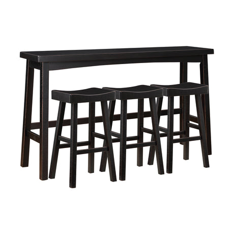 Caspian Black 4-Piece Pack Pub Height Set by Homelegance at Eve Furniture