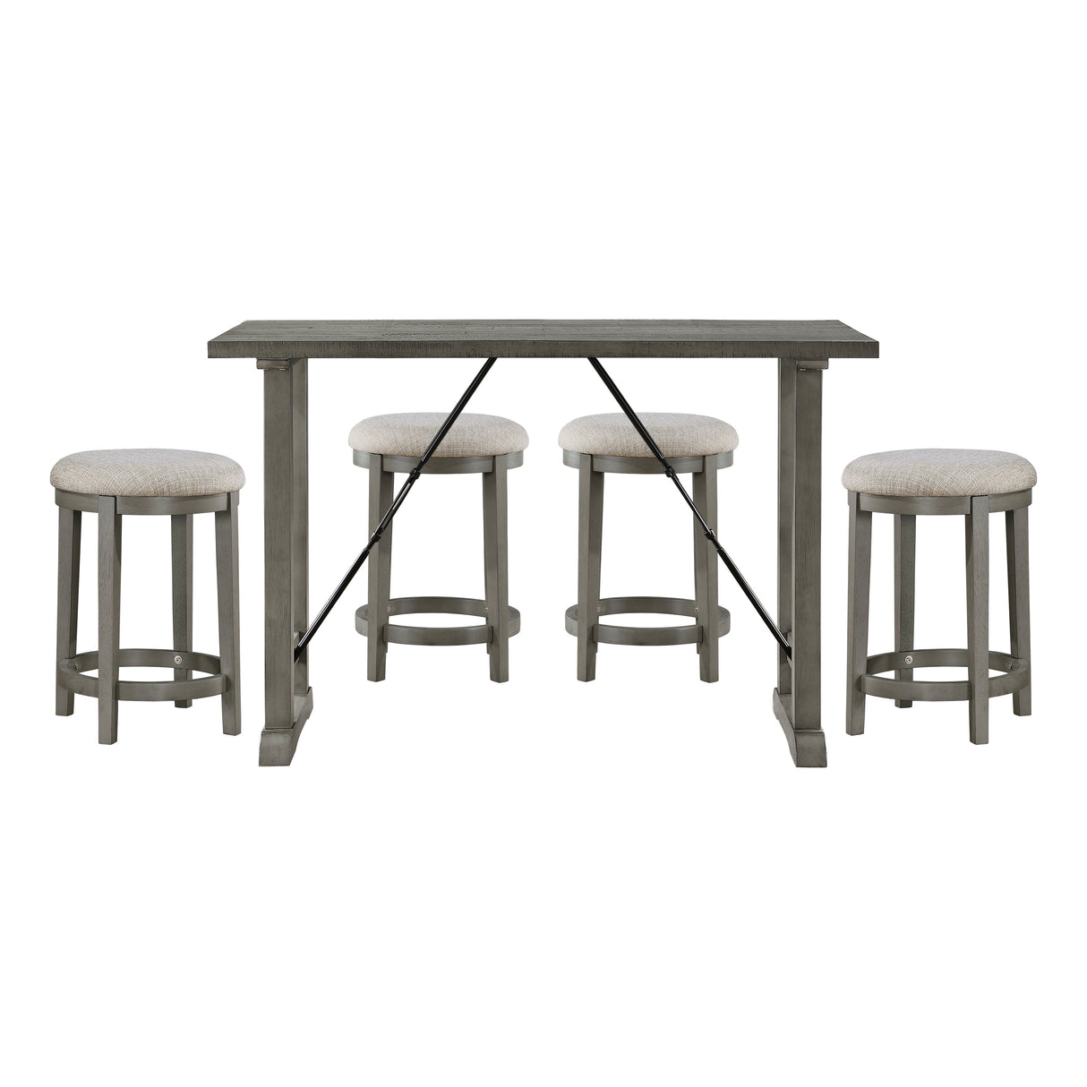 Caspian Black Counter Height Stool, Set of 2 by Homelegance at Eve Furniture