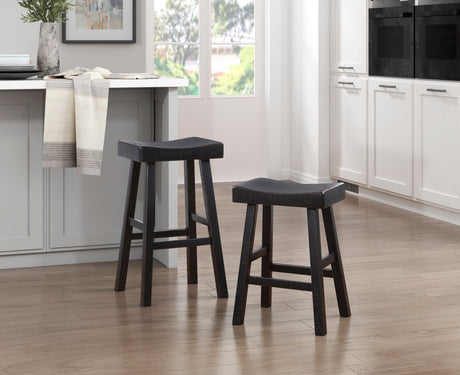 Caspian Black Counter Height Stool, Set of 2 by Homelegance at Eve Furniture