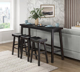 Caspian Black Pub Height Stool, Set of 2 by Homelegance at Eve Furniture