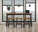 Caspian Black/Brown 4-Piece Pack Counter Height Set by Homelegance at Eve Furniture