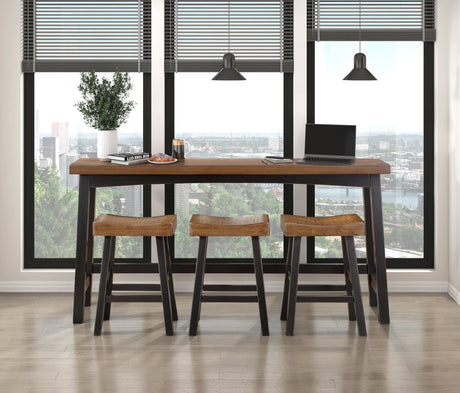 Caspian Black/Brown 4-Piece Pack Counter Height Set by Homelegance at Eve Furniture