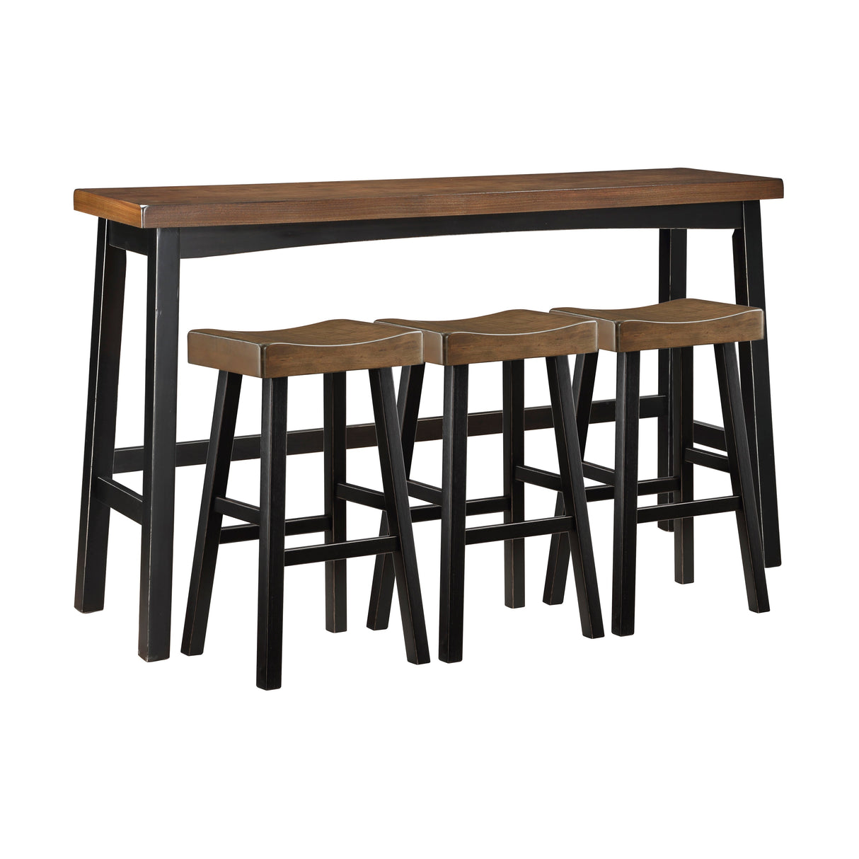 Caspian Black/Brown 4-Piece Pack Pub Height Set by Homelegance at Eve Furniture