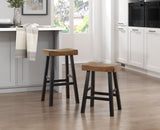 Caspian Black/Brown Counter Height Stool, Set of 2 by Homelegance at Eve Furniture